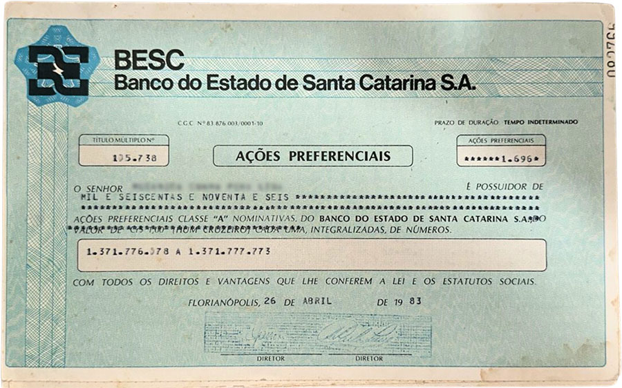 Ações do Besc Ações do Besc